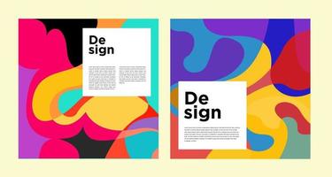 Vector colorful abstract geometric and curve for banner social media template