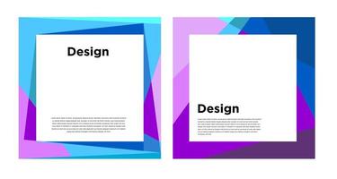 Vector colorful abstract geometric and curve for banner social media template