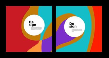 Vector colorful abstract geometric and curve for banner social media template