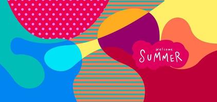 Abstract colorful summer background vector