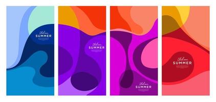 Abstract colorful summer background vector