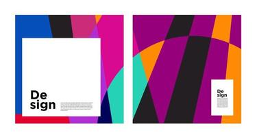 Vector colorful abstract geometric and curve for banner social media template