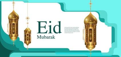 Eid mubarak islamic design illustration
