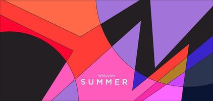 Colorful abstract geometric background for summer banner