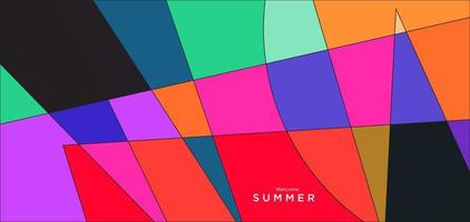 Colorful abstract geometric background for summer banner vector