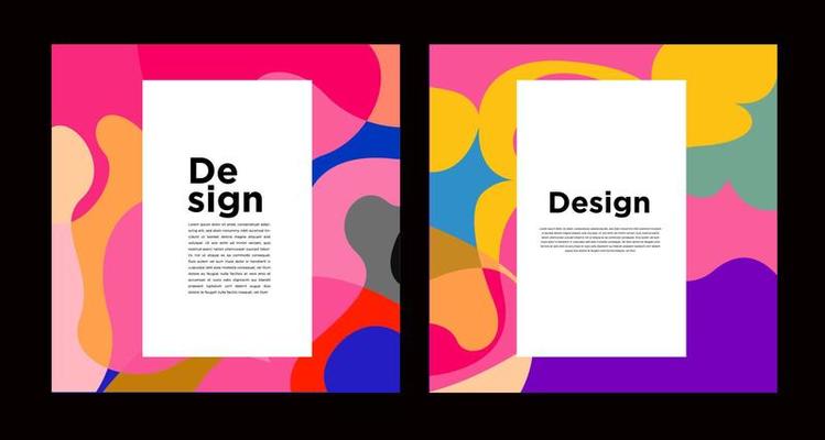 Vector colorful abstract geometric and curve for banner social media template
