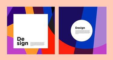 Vector colorful abstract geometric and curve for banner social media template