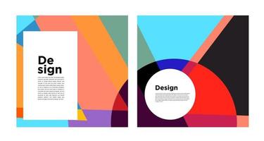 Vector colorful abstract geometric and curve for banner social media template