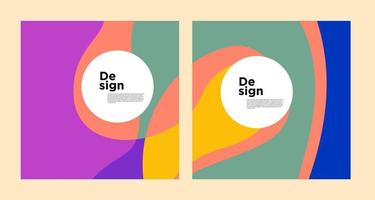 Vector colorful abstract geometric and curve for banner social media template