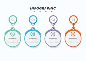 visualización de datos comerciales. diagrama del proceso. elementos abstractos de gráfico, diagrama con 4 pasos, opciones, partes o procesos. infografía de plantilla de negocio vectorial, diseño, vector, 2,3,4,5,6, vector