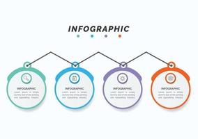 Business data visualization. Process chart. Abstract elements of graph, diagram with 4 steps, options, parts, or processes. Vector business template infographic, design, vector,2,3,4,5,6,