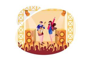 Open Air Concert Illustration vector