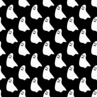 Halloween ghost background seamless pattern, to be used as a greeting card or wallpaper. vector