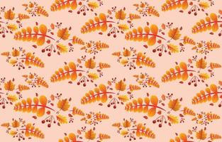 seamless pattern Autumn background with leaves golden yellow. fall concept,For wallpaper, postcards, greeting cards, website pages, banners. Vector illustration