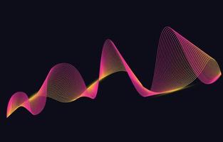 Abstract background, line wave element, sound spectrum equalizer wallpaper, vector futuristic particle technology illustration.