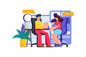 Employee Interview Illustration concept vector