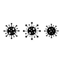 Coronavirus variant icons set symbol vector illustration on white background