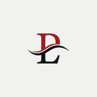 PL letter logo with carve free vector file Free Vector