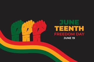 Juneteenth African-American Freedom Independence Day. Freedom or Emancipation day. Design for Banner, Background and others. Vector illustration