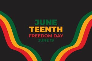 Juneteenth African-American Freedom Independence Day. Freedom or Emancipation day. Design for Banner, Background and others. Vector illustration