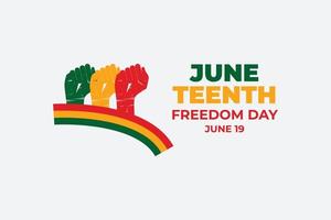 Juneteenth African-American Freedom Independence Day. Freedom or Emancipation day. Design for Banner, Background and others. Vector illustration