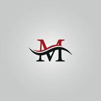 M letter logo with carve free vector file Free Vector