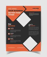 Corporate flyer template design vector