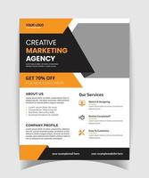 Corporate flyer template design vector