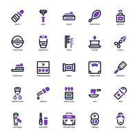 paquete de iconos de belleza y cosmética para el diseño de su sitio web, logotipo, aplicación, ui. línea de mezcla de iconos de belleza y cosmética y diseño sólido. ilustración de gráficos vectoriales y trazo editable. vector