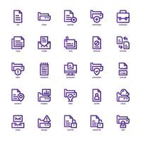 File and Folder icon pack for your website design, logo, app, UI. File and Folder icon basic line gradient design. Vector graphics illustration and editable stroke.