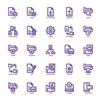 File and Folder icon pack for your website design, logo, app, UI. File and Folder icon basic line gradient design. Vector graphics illustration and editable stroke.