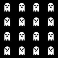 Halloween ghost icons, cute ghost background. vector