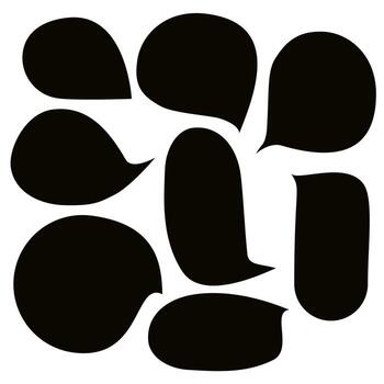 establecer burbujas de discurso sobre fondo blanco. cuadro de chat y mensaje de garabato o nube de icono de comunicación que habla de cómics y diálogo de mensaje mínimo vector