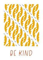 cartel abstracto con hoja de margarita maravillosa vintage. diseño de postal vectorial floral retro, papelería, portadas. estilo años 60, 70, 80 vector