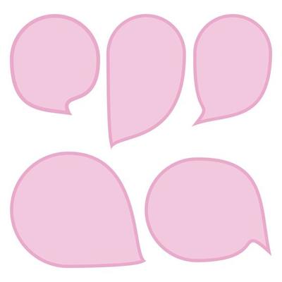 Set speech bubbles on white background. chat box and doodle message or communication icon Cloud speaking for comics and minimal message dialog