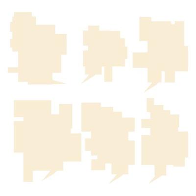 Set speech bubbles on white background. chat box and doodle message or communication icon Cloud speaking for comics and minimal message dialog