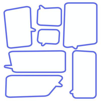 Set speech bubbles on white background. chat box and doodle message or communication icon Cloud speaking for comics and minimal message dialog