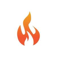 Hot flame fire vector icon illustration design template