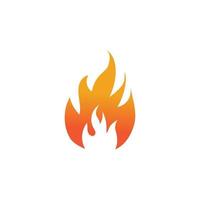 Hot flame fire vector icon illustration design template