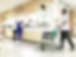 Medical and hospital corridor blur background photo