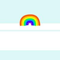 abstract rainbow logo , Seven color rainbow vector, hand drawn art  , Bright and lovely rainbow background vector