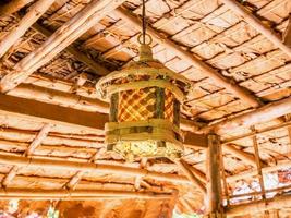 Straw bamboo lantern photo