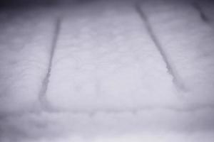 frozen Ice buildup in the freezer of refrigerator photo