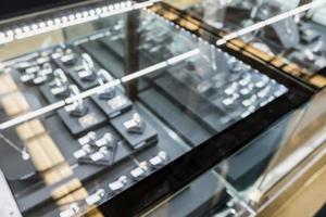 jewelry store blurred background with bokeh light photo