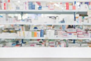 pharmacy drugstore shop interior blur background photo