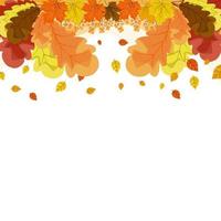 Autumn frame background with leaves golden yellow. fall concept,For wallpaper, postcards, greeting cards, website pages, banners, online sales. Vector illustration