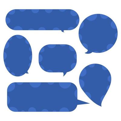 Set speech bubbles on white background. chat box and doodle message or communication icon Cloud speaking for comics and minimal message dialog