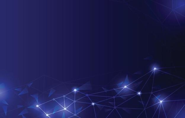 dot technology with triangle polygonal shapes on dark blue background. abstract futuristic Illustration Vector design digital social network connect concept.