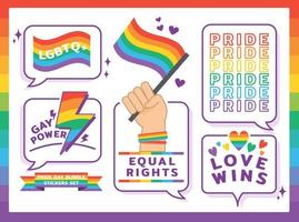 Pride Month Stickers  Round Labels Design (2671868)