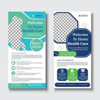 Healthcare Rack card DL Flyer Design Template vector